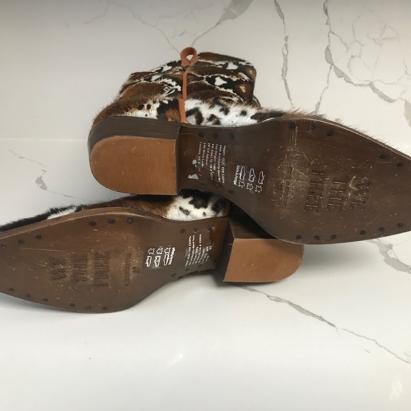 Free People We the Free Dagget Western Montage Ocelot Hair on Boots Size 37 - Picture 5 of 16
